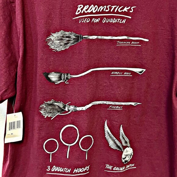 Harry Potter Broomsticks Graphic T-Shirts Used For Quidditch Magic Unisex Tee XL - Picture 8 of 10